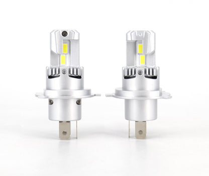 Комплект от 2 броя Умалени Мини LED Диодни Крушки E4P H4 Х4 12V 50W 15000lm за Автомобил Мотоциклет Трактор Камион Бус и др.