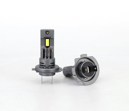 Комплект от 2 броя Умалени Мини LED Диодни Крушки E4S H7 H18 Х7 Х18 12V 50W 15000lm за Автомобил Мотоциклет Трактор Камион Бус и др.