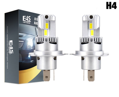 Комплект от 2 броя Умалени Мини LED Диодни Крушки E4P H4 Х4 12V 50W 15000lm за Автомобил Мотоциклет Трактор Камион Бус и др.