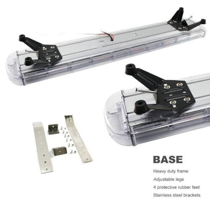 12V 24V LED Диодна Мощна Синя Аварийна Сигнална Лампа Буркан 97.5 см 10 режина За Пътна Помощ Платформа Снегорин и др.