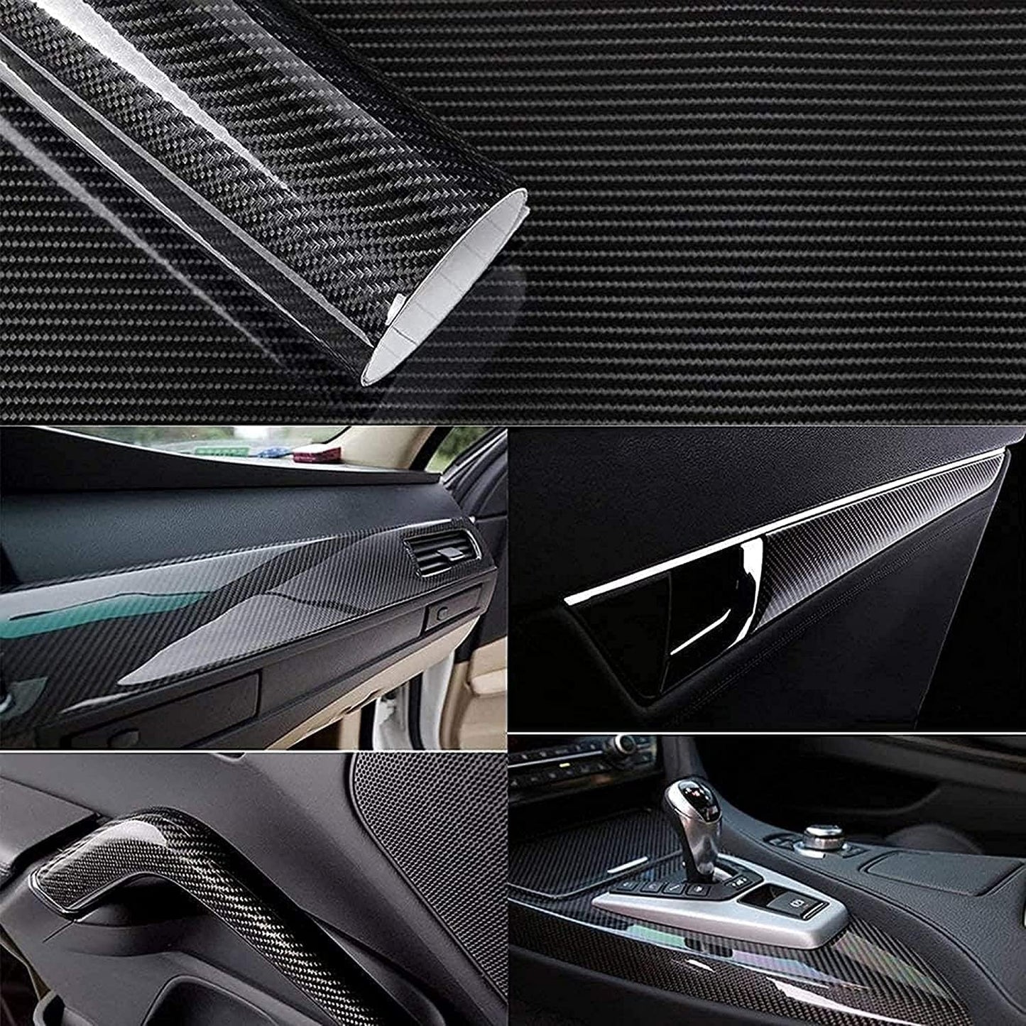 6D Декоративно автомобилно фолио 1.52 X 18M черен карбон BLACK CARBON