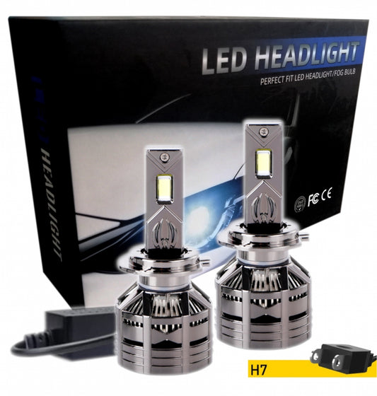 Комплект от 2 броя LED диодни крушки H7 Х7 12V 240W 24000lm за фарове Canbus без грешки 6000К