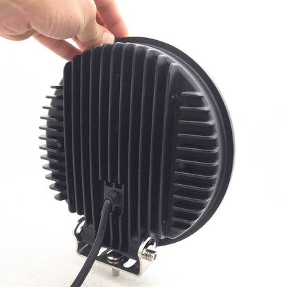 LED Диоден Халоген Фар Бял Оранжев Габарит Ø 218 мм 12V 24V 12 Диода за джип камион трактор багер земеделски машини и др.