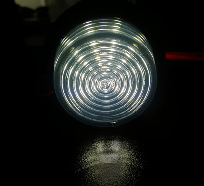 1 брой 12-24V LED Диоден Страничен Маркер Рогче Светлина с Опушено Стъкло За Камион Ремарке Каравана Кемпер АТВ бяло - червено