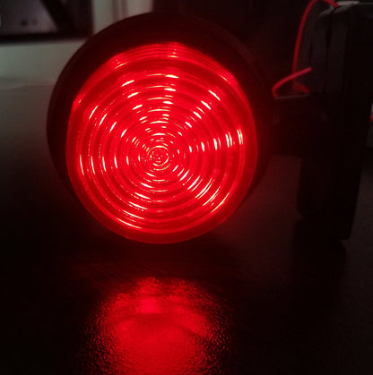 1 брой 12-24V LED Диоден Страничен Маркер Рогче Светлина с Опушено Стъкло За Камион Ремарке Каравана Кемпер АТВ бяло - червено