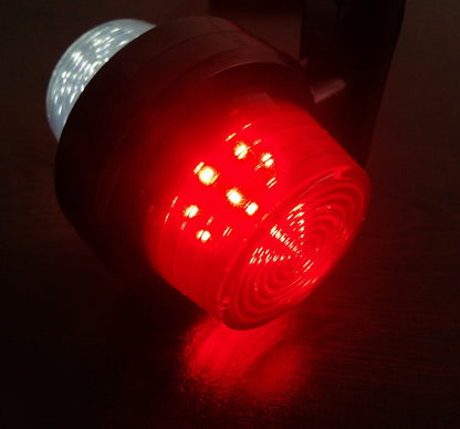 1 брой 12-24V LED Диоден Страничен Маркер Рогче Светлина с Опушено Стъкло За Камион Ремарке Каравана Кемпер АТВ бяло - червено