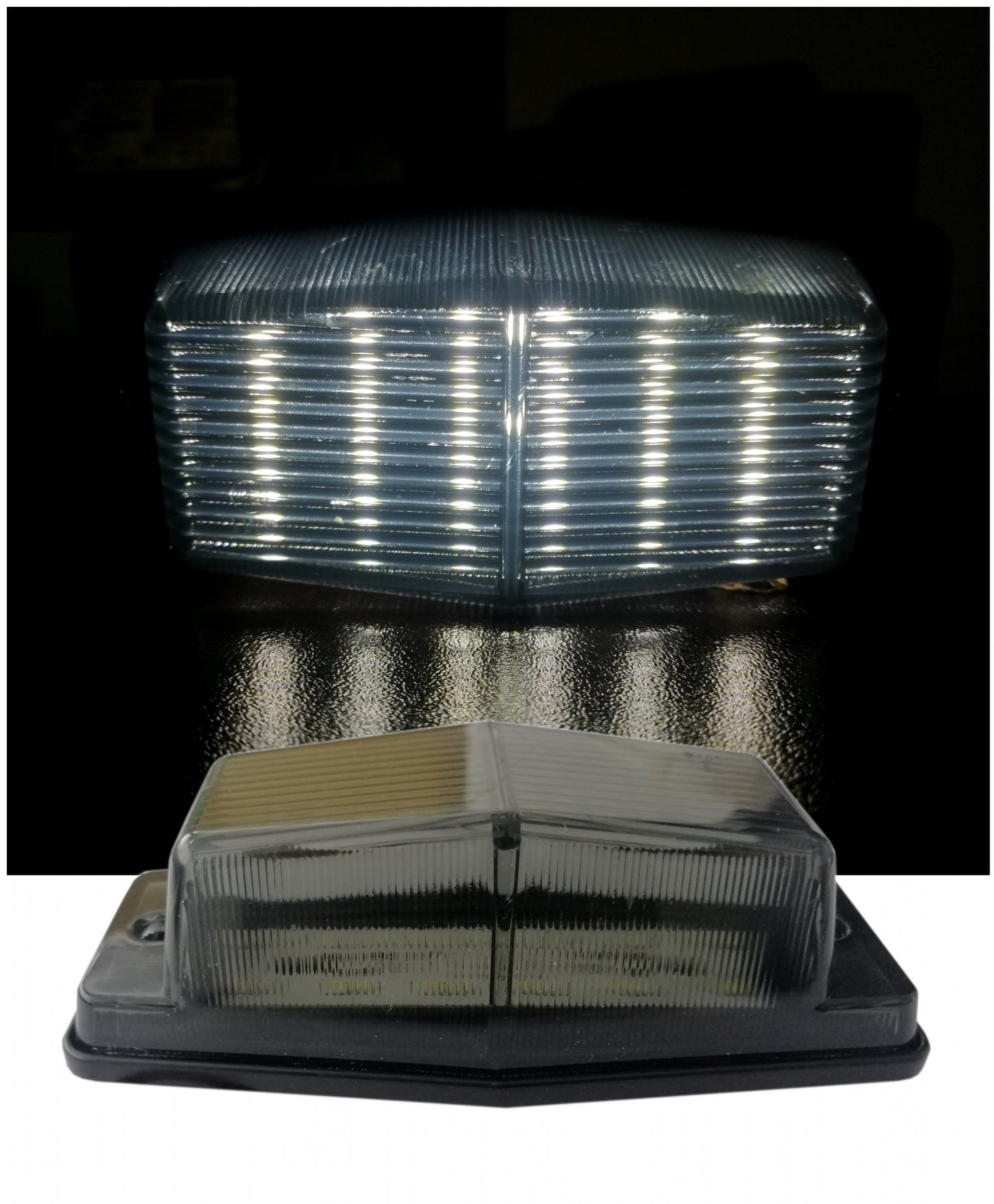 1 брой LED  Диоден Бял Габарит с Двойно опушено Стъкло 12 Диода 12V - 24V За Камион Трактор Багер Селскостопански Машини и др.