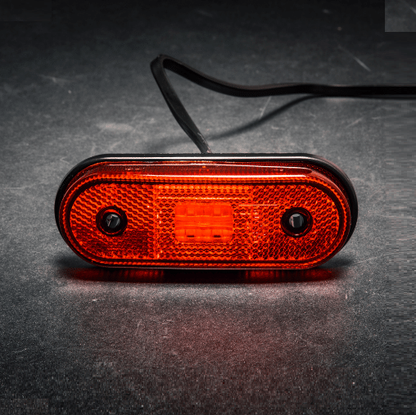 LED Светодиоден Водоустойчив Червен Габарит Маркер Токос 12 - 24V за камион бус ван пикап ремарке каравана платформа и др. 120 x 46 mm