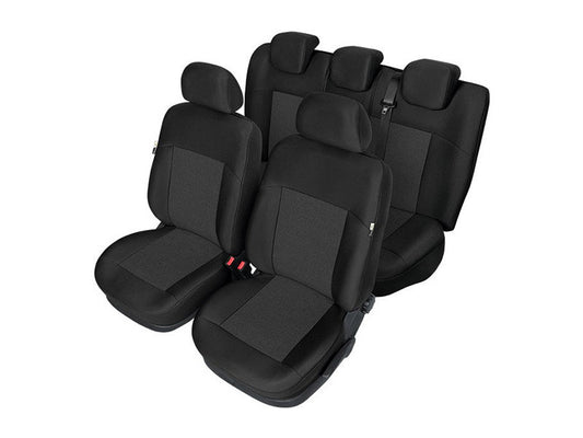 Пълен Комплект Тапицерия Kegel за предни+задни седалки на Volkswagen Passat B7 2010-2014 Черна Текстил