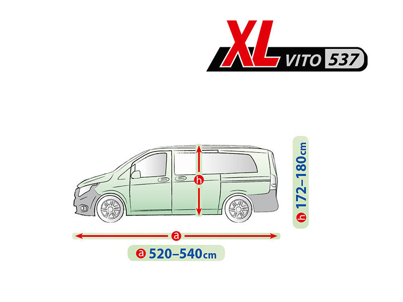 Висококачествено Покривало Kegel за VITO серия Mobile Garage XL537 520-540x172-180cm