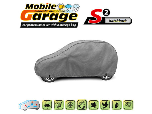 Висококачествено Покривало Kegel серия Mobile Garage размер S2 за хечбек 320-332см x 125-135см, сиво