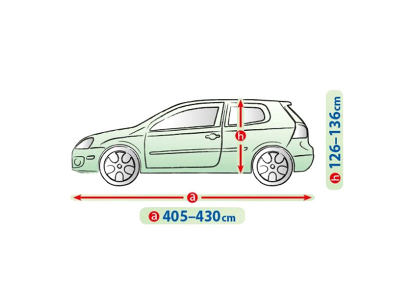 Висококачествено Покривало Kegel серия Mobile Garage размер L1 за хечбек/комби 405-430см x 126-136см, сиво