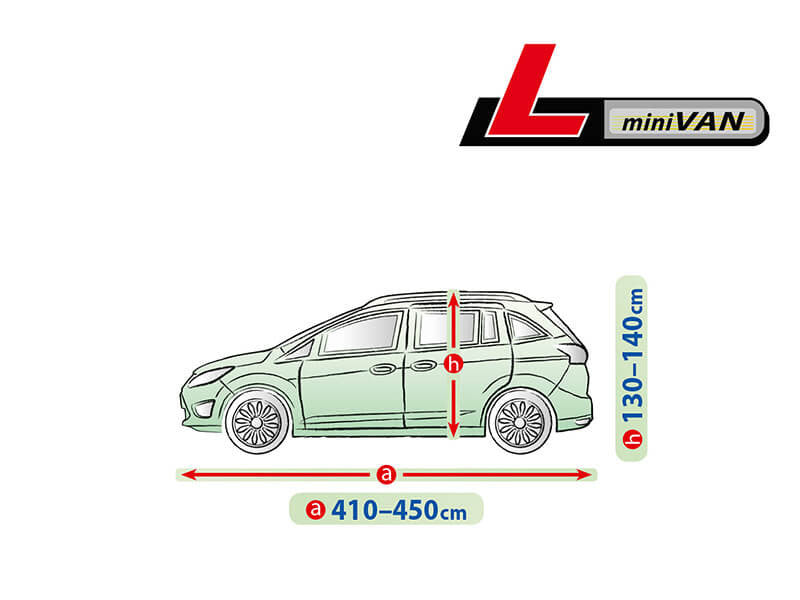 Висококачествено Покривало Kegel за Миниван Mini Van Серия Mobile Garage размер L 410 - 450см х 130 - 140см