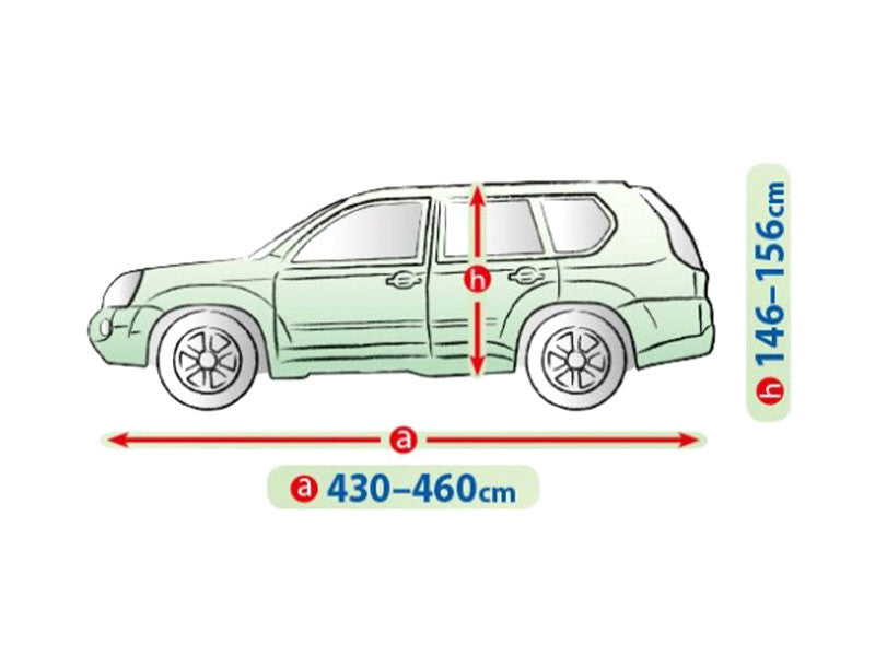Висококачествено Покривало Kegel за Джип SUV Серия Mobile Garage размер L 430 - 460см х 146 - 156см