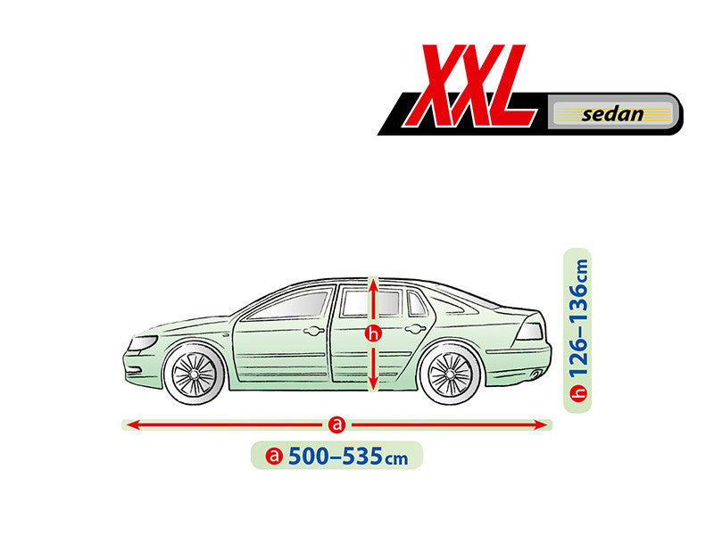 Висококачествено Покривало Kegel за Седан Sedan Автомобил Серия Mobile Garage размер XXL 500 - 535см х 126 - 136см