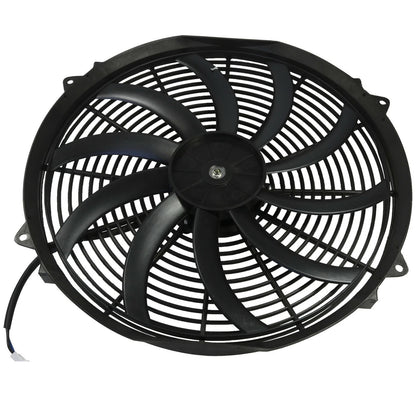 Универсален електрически вентилатор за радиатор – 16 инча(41см), 12V, 160W, ABS и стомана, безшумен