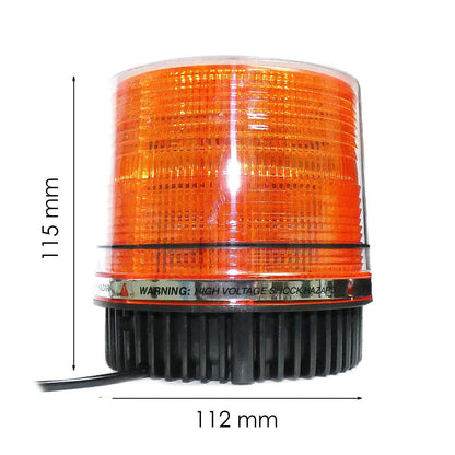 26 Led 8W Сигнална лампа, аварийна, маяк, буркан 12V с магнитно или болтово закрепване, 9лъча