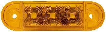 12V 24V 3 LED Светодиоден страничен габарит маркер токос оранжев за бус платформа камион ремарке автобус и др. 65mm х 10mm E-Mark E9