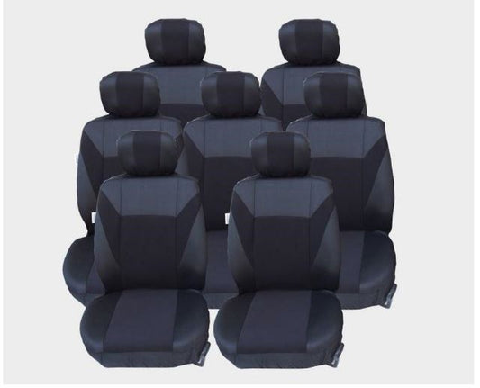 Калъфи/тапицерия за VW Touran, Sharan, Ford Galaxy, Citroen C8, Peugeot 307SW, Citroen C4 Grand Picasso, Peugeot 806, 807, Черен