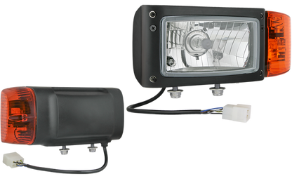 Комплект фарове с мигач, ляв и десен, 4 функции, къси и дълги светлини, 12-24V