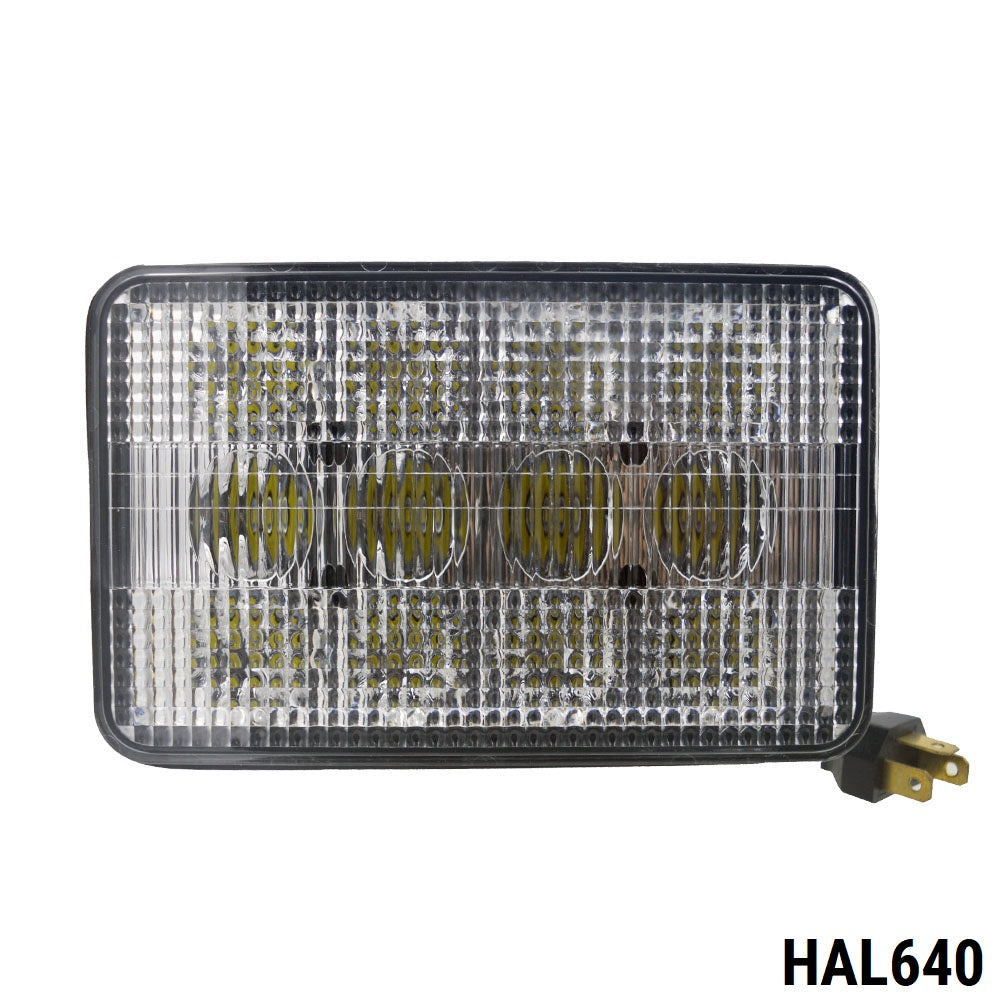 LED Диоден Халоген LED Фар - 5100lm 16.5cm 60W PRO - Късa/Дълга Светлина - John Deere със Задно Захващане
