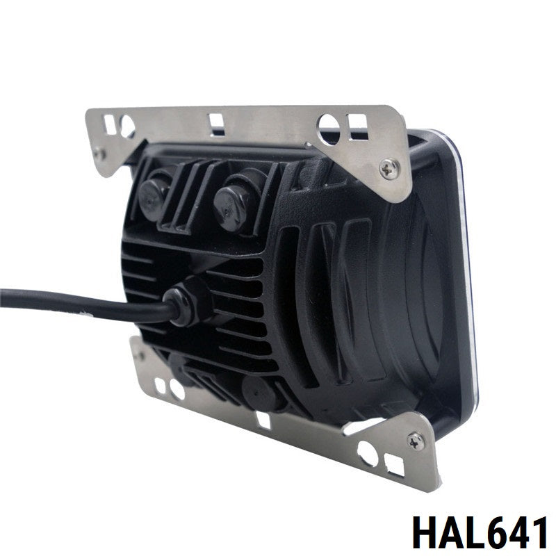 LED Диоден Халоген LED Фар - 5100lm 16.5cm 60W PRO - Късa/Дълга Светлина - John Deere с метални планки за захващане