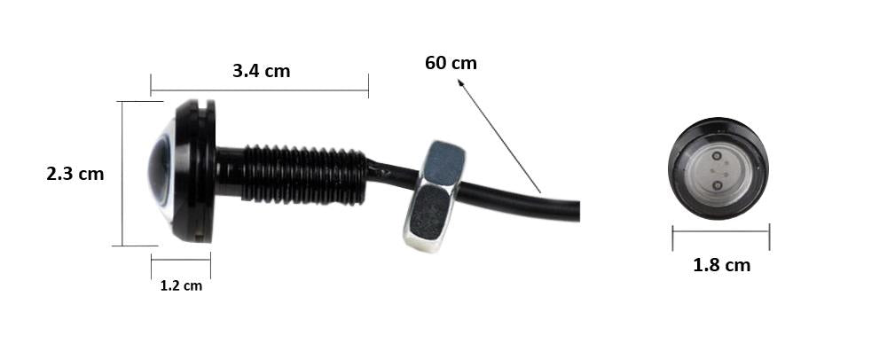 Комплект дневни DRL LED Eagle Eye бели светлини 12V, 2бр