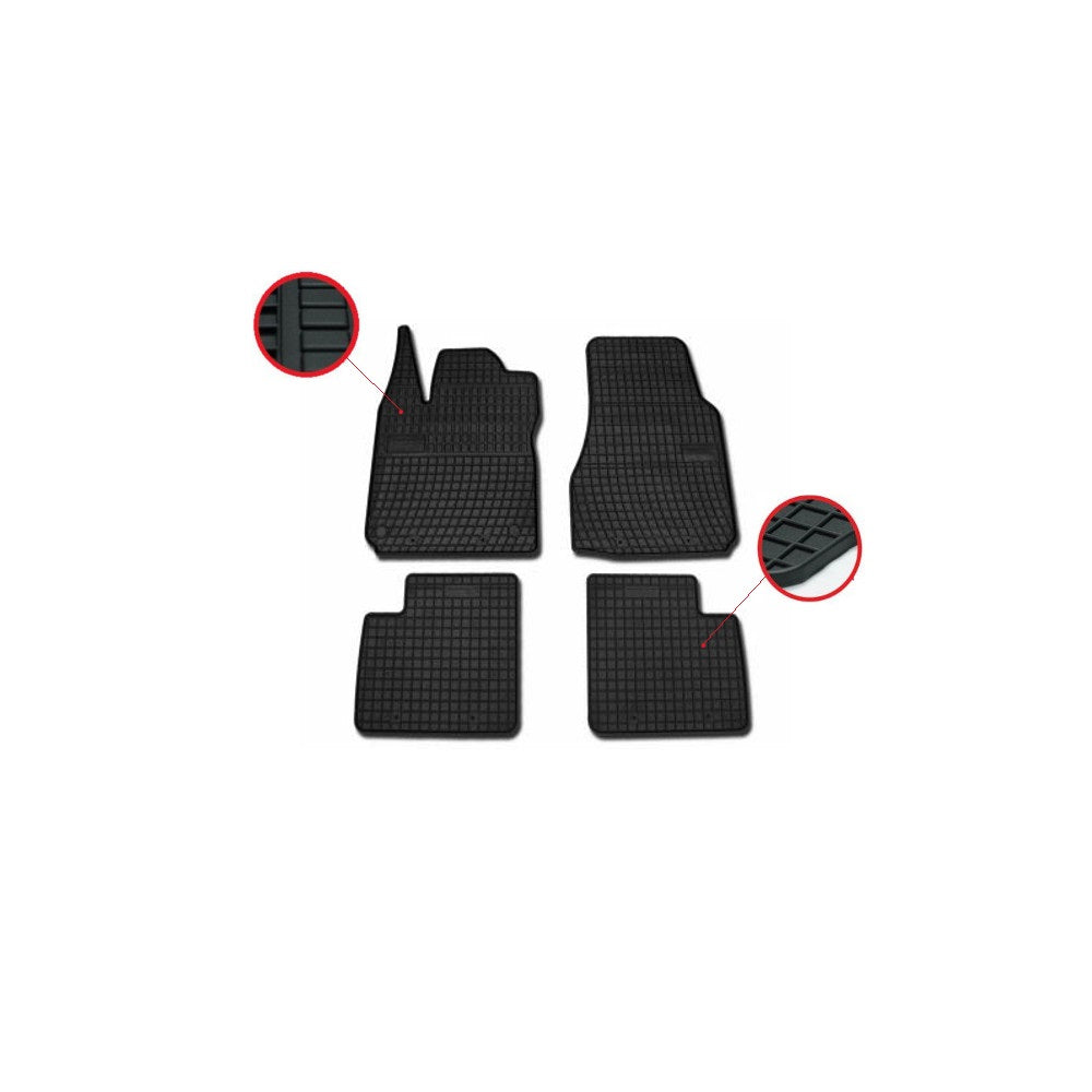 Комплект качествени гумени стелки за Рено Туинго Renault Twingo 2014+