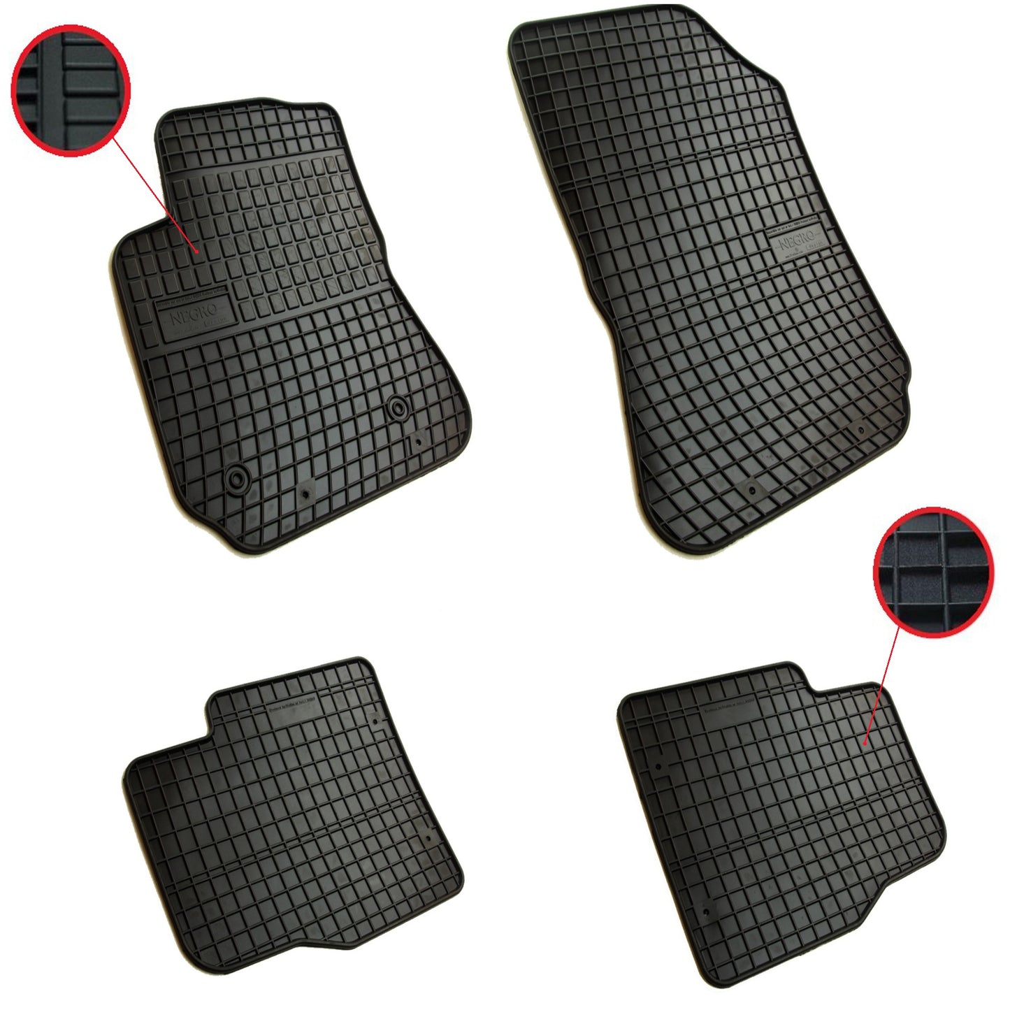 Комплект висококачествени гумени стелки за Citroen C4 Cactus 2014+, Ситроен