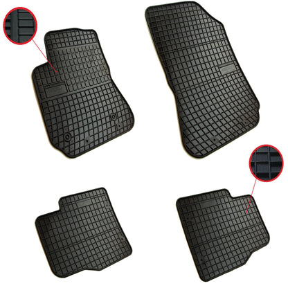 Комплект висококачествени гумени стелки за Citroen C4 Cactus 2014+, Ситроен