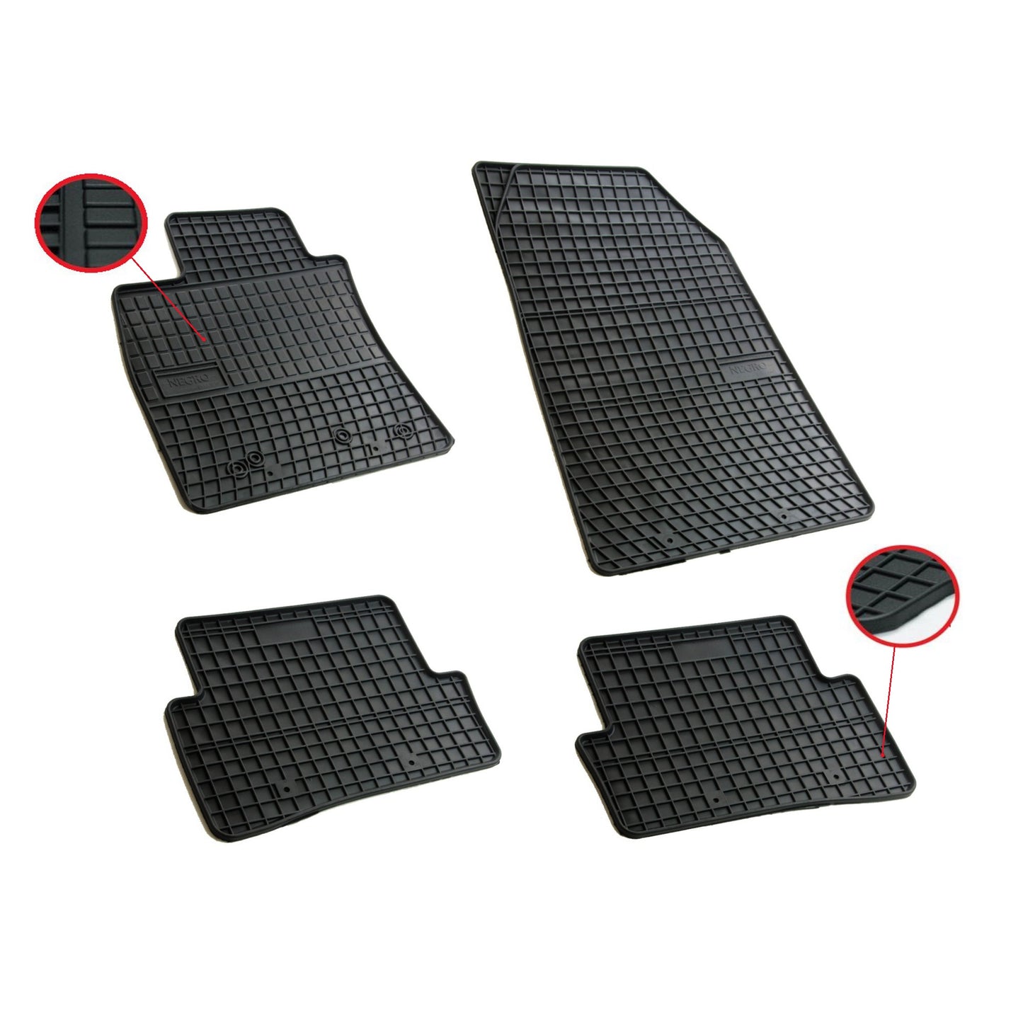 Комплект качествени гумени стелки за Renault Clio IV 4 2012+ Рено Клио