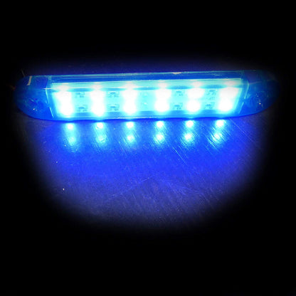 1 брой LED Син Диоден Маркер Габарит Токос със 12 светодиода за камион ремарке бус ван каравана платформа 24V