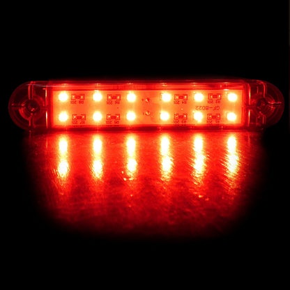 1 брой LED Червен Диоден Маркер Габарит Токос със 12 светодиода за камион ремарке бус ван каравана платформа 12V