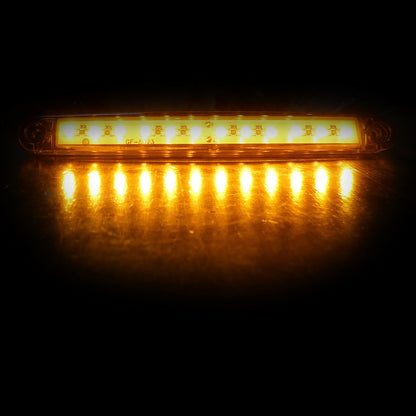 1 брой LED Оранжев Жълт Диоден Маркер Габарит Токос със 12 светодиода за камион ремарке бус ван каравана платформа 12V