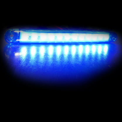 1 брой LED Син Диоден Маркер Габарит Токос със 12 светодиода за камион ремарке бус ван каравана платформа 12V