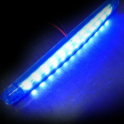1 брой LED Син Диоден Маркер Габарит Токос със 12 светодиода за камион ремарке бус ван каравана платформа 12V