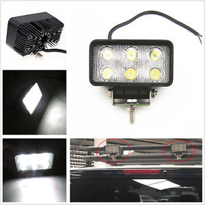 18W LED DRL дневни халогени светлини фар работна лампа 11см 6 диода 12/24V