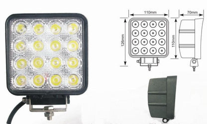 48W 16 LED Халоген Работна Лампа Насочена Spot Светлина Flexzon 10-30V за Ролбар АТВ, Джип