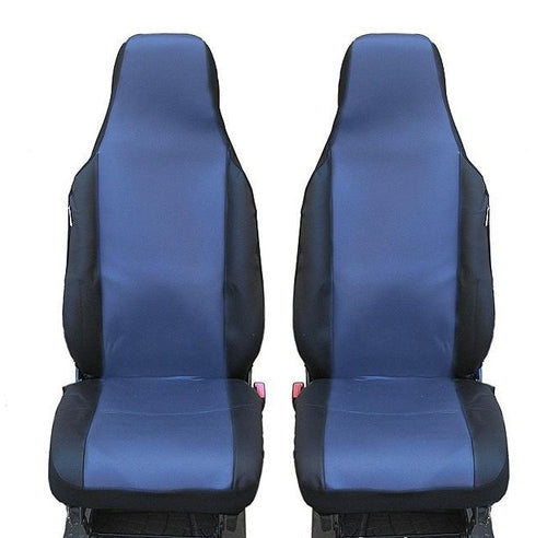 Калъфи за предни седалки за Toyota Aygo, Citroen C1, Peugeot 107, Текстил - Сини