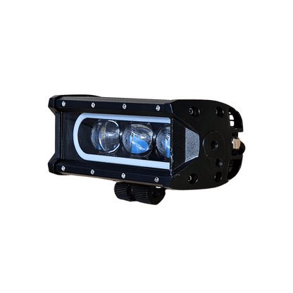 8D 21см 50W 3 в 1 Едноредов LED LIGHT BAR С 3 режима - основна бяла светлина, жълта светлина и дневна (DRL), прав led лайт бар