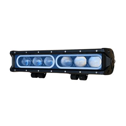 8D 37см 100W 3 в 1 Едноредов LED LIGHT BAR С 3 режима - основна бяла светлина, жълта светлина и дневна (DRL), прав led лайт бар