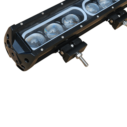 8D 37см 100W 3 в 1 Едноредов LED LIGHT BAR С 3 режима - основна бяла светлина, жълта светлина и дневна (DRL), прав led лайт бар