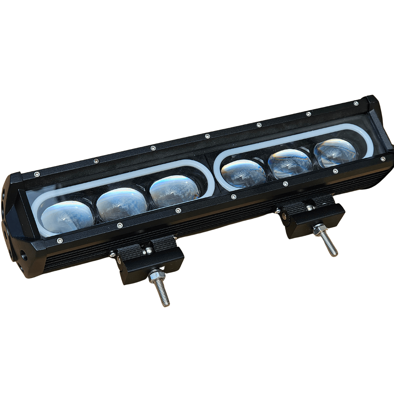 8D 37см 100W 3 в 1 Едноредов LED LIGHT BAR С 3 режима - основна бяла светлина, жълта светлина и дневна (DRL), прав led лайт бар