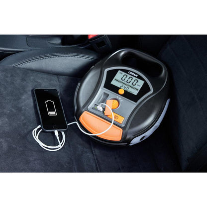 Акумулаторен дигитален компресор за гуми OSRAM TYREinflate 6000, 5.5 bar, 12V, 90dB, с вградена батерия
