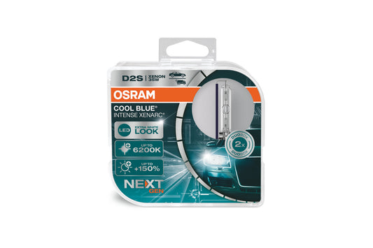 Комплект 2 броя ксенонови лампи D2S Osram Cool Blue Intense Next Gen 85V, 35W, P32D-2, 6200K, 3200lm