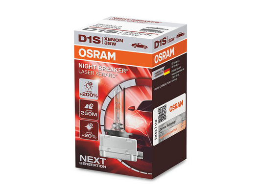 Ксенонова лампа Osram D1S Xenarc Night Breaker Laser +200% 85V, 35W, PK32d-2, 3200lm