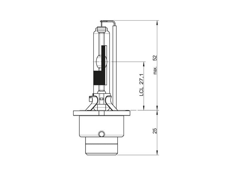 Ксенонова лампа Osram D4R Xenarc Original 12V, 25W, P32d-6