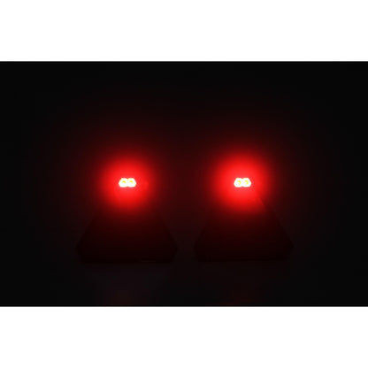 Безжични /Wireless/ LED стопове с магнит, неон ефект, триъгълна форма, 12V, 6 функции