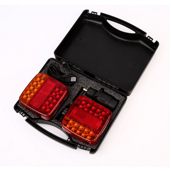 Безжични Wireless LED диодни Стопове с магнит 12V/24V Led Стопове за Ремарке, Каравана, Платформа, 5 Функции