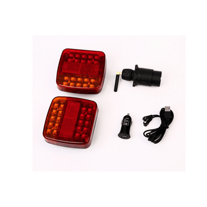 Безжични Wireless LED диодни Стопове с магнит 12V/24V Led Стопове за Ремарке, Каравана, Платформа, 5 Функции